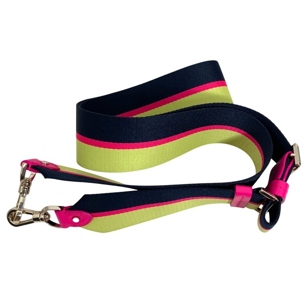 Kate Spade Striped Make It Mine Thick Striped Webbed Crossbody Strap EUC